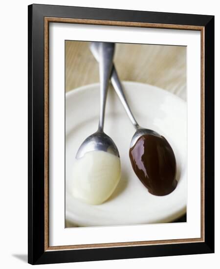 White and Dark Couverture on Spoons-Debi Treloar-Framed Photographic Print