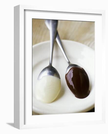 White and Dark Couverture on Spoons-Debi Treloar-Framed Photographic Print