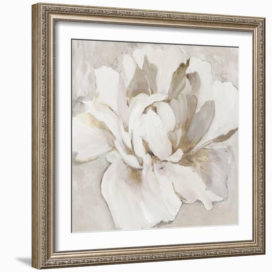 White and Gold Peonia-Asia Jensen-Framed Art Print