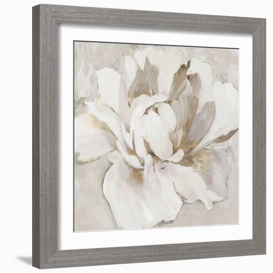 White and Gold Peonia-Asia Jensen-Framed Art Print