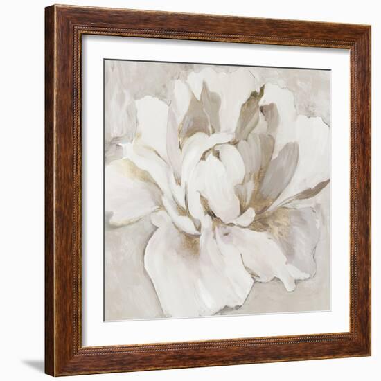 White and Gold Peonia-Asia Jensen-Framed Art Print