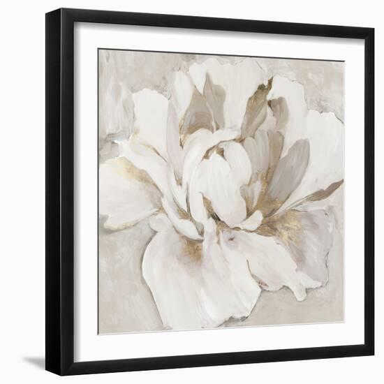 White and Gold Peonia-Asia Jensen-Framed Art Print