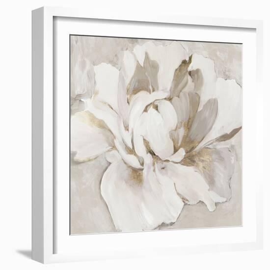 White and Gold Peonia-Asia Jensen-Framed Art Print