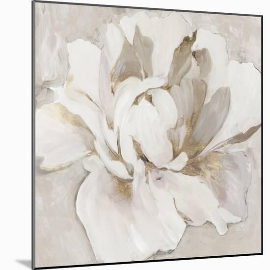 White and Gold Peonia-Asia Jensen-Mounted Art Print