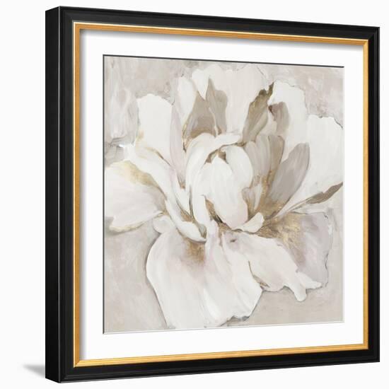 White and Gold Peonia-Asia Jensen-Framed Art Print