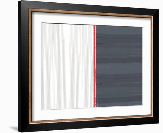 White and Gray-NaxArt-Framed Art Print