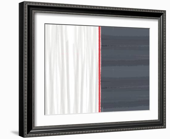 White and Gray-NaxArt-Framed Art Print
