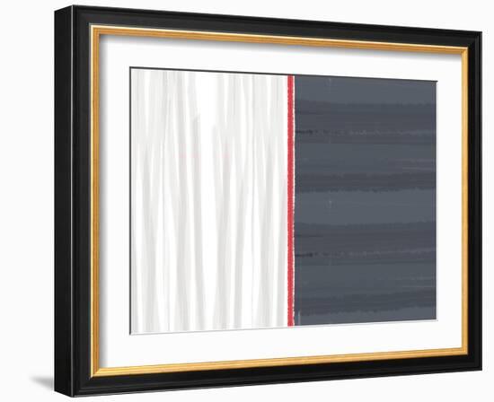 White and Gray-NaxArt-Framed Art Print