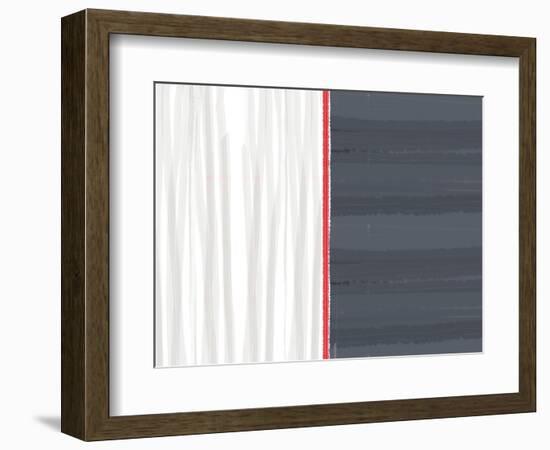 White and Gray-NaxArt-Framed Premium Giclee Print