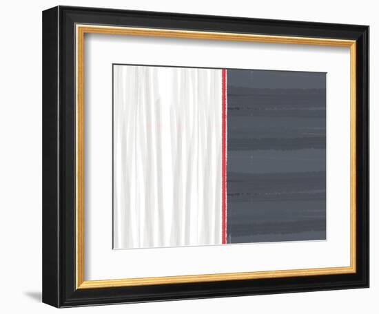 White and Gray-NaxArt-Framed Premium Giclee Print