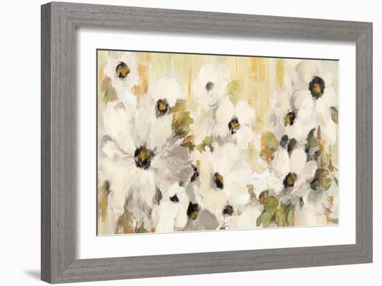 White and Green Bloom Crop-Silvia Vassileva-Framed Art Print