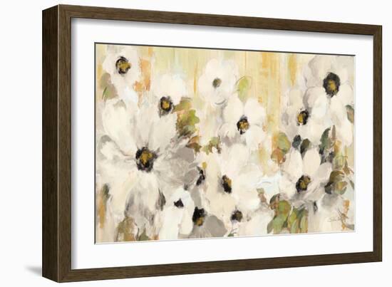 White and Green Bloom Crop-Silvia Vassileva-Framed Art Print