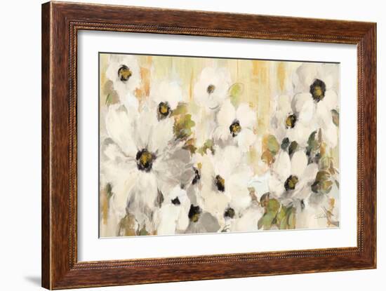 White and Green Bloom Crop-Silvia Vassileva-Framed Art Print