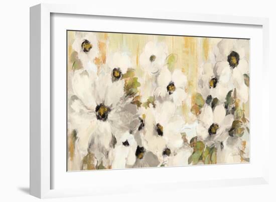 White and Green Bloom Crop-Silvia Vassileva-Framed Art Print