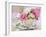 White and Pink Roses and Heather in a Cup-Friedrich Strauss-Framed Photographic Print