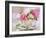 White and Pink Roses and Heather in a Cup-Friedrich Strauss-Framed Photographic Print