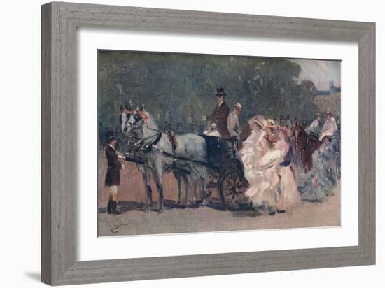 'White and Pink Tulle. - In The Park', c1900-Albert Ludovici-Framed Giclee Print