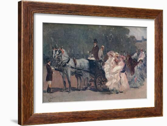 'White and Pink Tulle. - In The Park', c1900-Albert Ludovici-Framed Giclee Print