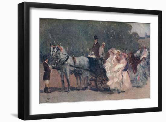 'White and Pink Tulle. - In The Park', c1900-Albert Ludovici-Framed Giclee Print