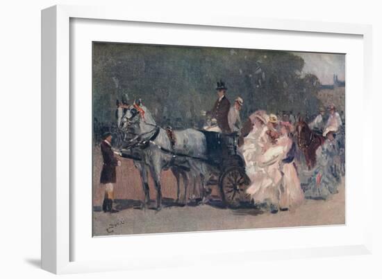'White and Pink Tulle. - In The Park', c1900-Albert Ludovici-Framed Giclee Print