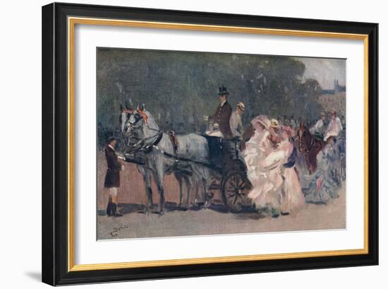 'White and Pink Tulle. - In The Park', c1900-Albert Ludovici-Framed Giclee Print