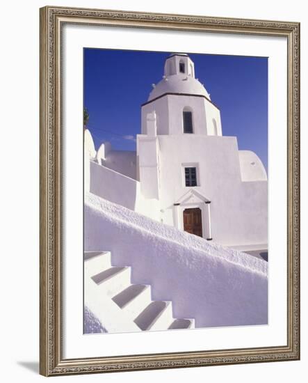 White Architecture, Santorini, Greece-Bill Bachmann-Framed Photographic Print