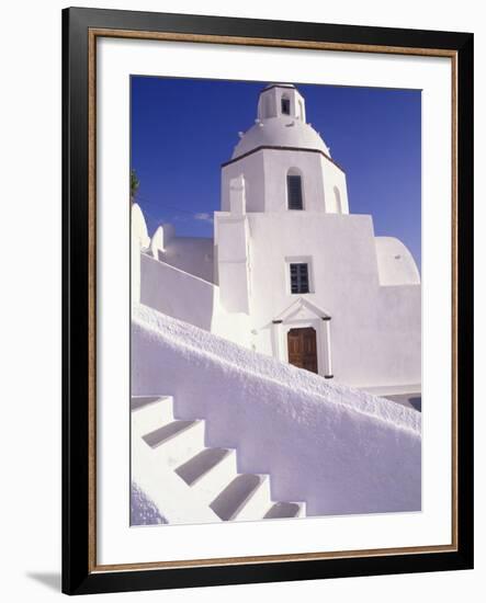 White Architecture, Santorini, Greece-Bill Bachmann-Framed Photographic Print