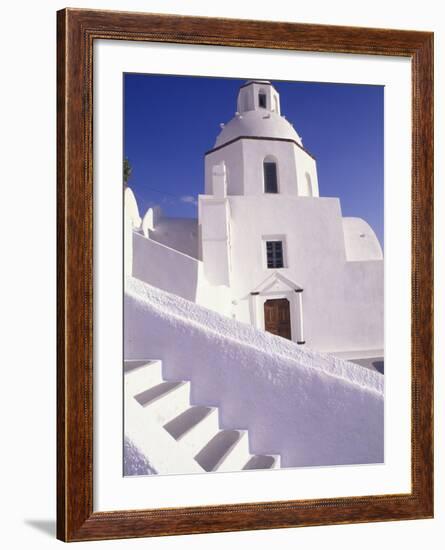 White Architecture, Santorini, Greece-Bill Bachmann-Framed Photographic Print