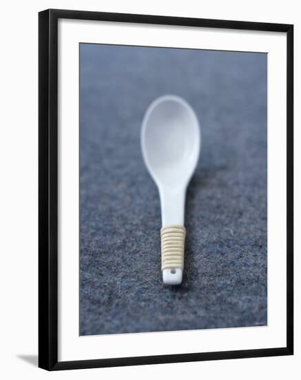 White Asian Soup Spoon-Jean Cazals-Framed Photographic Print