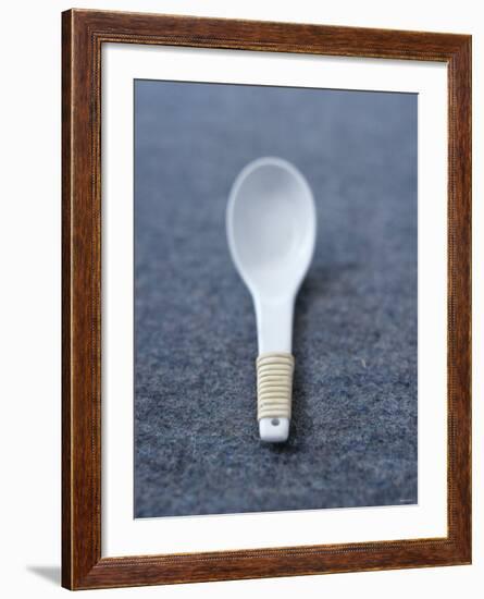 White Asian Soup Spoon-Jean Cazals-Framed Photographic Print