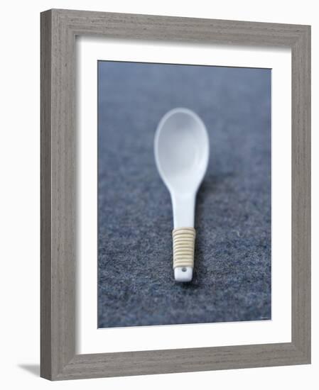 White Asian Soup Spoon-Jean Cazals-Framed Photographic Print