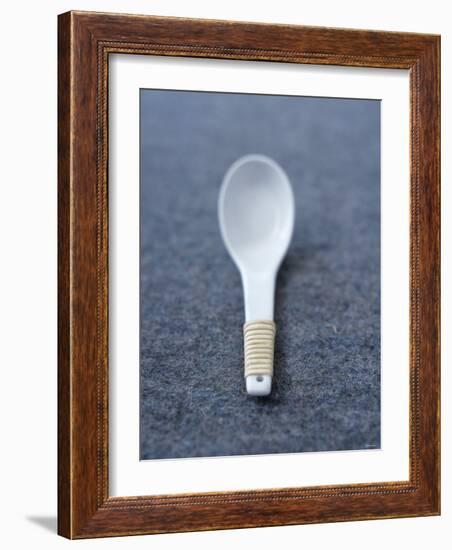 White Asian Soup Spoon-Jean Cazals-Framed Photographic Print