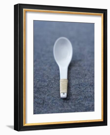 White Asian Soup Spoon-Jean Cazals-Framed Photographic Print