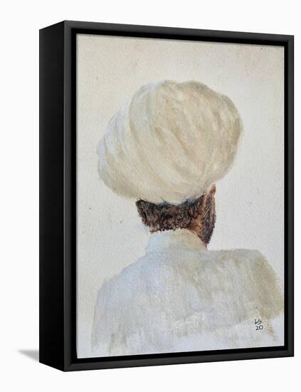 White Backview-Lincoln Seligman-Framed Premier Image Canvas