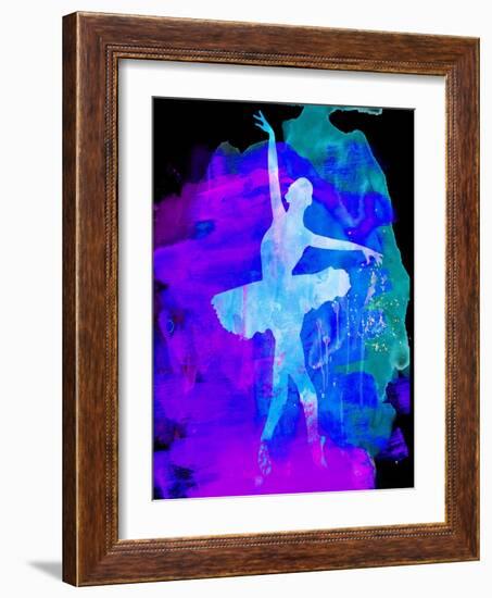 White Ballerina Watercolor-Irina March-Framed Art Print