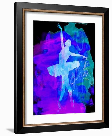 White Ballerina Watercolor-Irina March-Framed Art Print