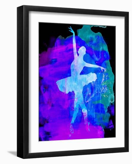 White Ballerina Watercolor-Irina March-Framed Art Print