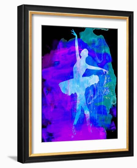 White Ballerina Watercolor-Irina March-Framed Art Print