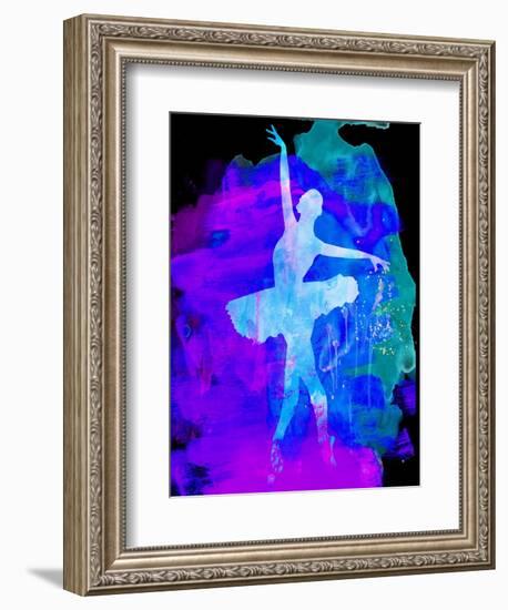 White Ballerina Watercolor-Irina March-Framed Art Print