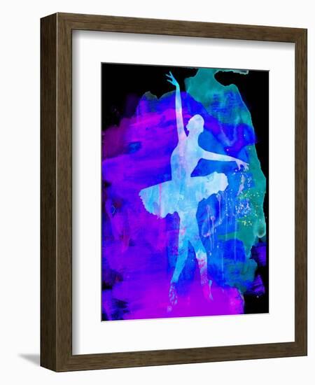 White Ballerina Watercolor-Irina March-Framed Art Print