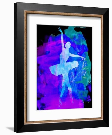 White Ballerina Watercolor-Irina March-Framed Art Print