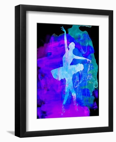 White Ballerina Watercolor-Irina March-Framed Art Print