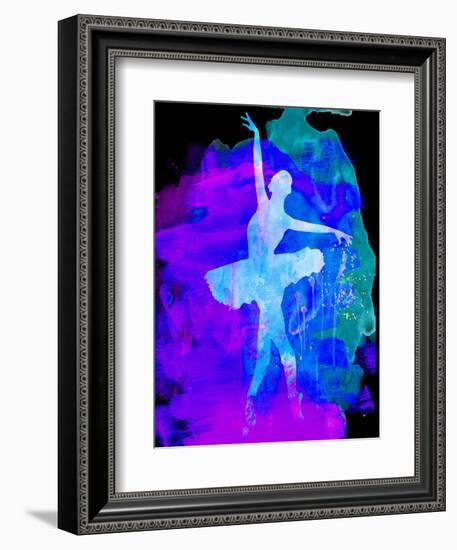 White Ballerina Watercolor-Irina March-Framed Art Print