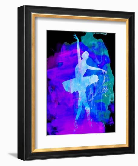 White Ballerina Watercolor-Irina March-Framed Art Print