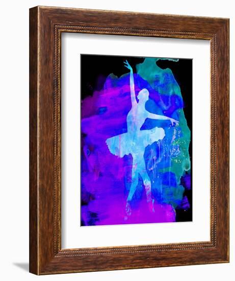 White Ballerina Watercolor-Irina March-Framed Premium Giclee Print