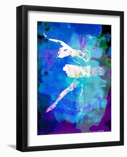 White Ballerina Watercolor-Irina March-Framed Art Print