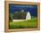 White Barn and Canola Field-Darrell Gulin-Framed Premier Image Canvas