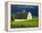 White Barn and Canola Field-Darrell Gulin-Framed Premier Image Canvas