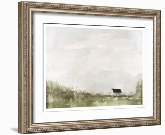 White Barn, C.2019 (Mixed Media)-Leah Straatsma-Framed Giclee Print