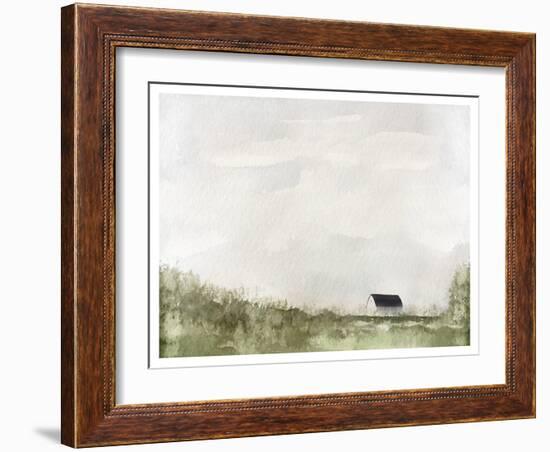 White Barn, C.2019 (Mixed Media)-Leah Straatsma-Framed Giclee Print
